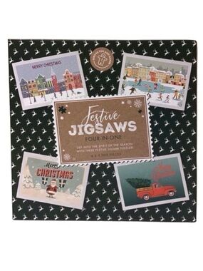 Professor Puzzle 4-in-1 Festive “Holiday Theme” 1000 pc. Jigsaw Puzzles (NWT)